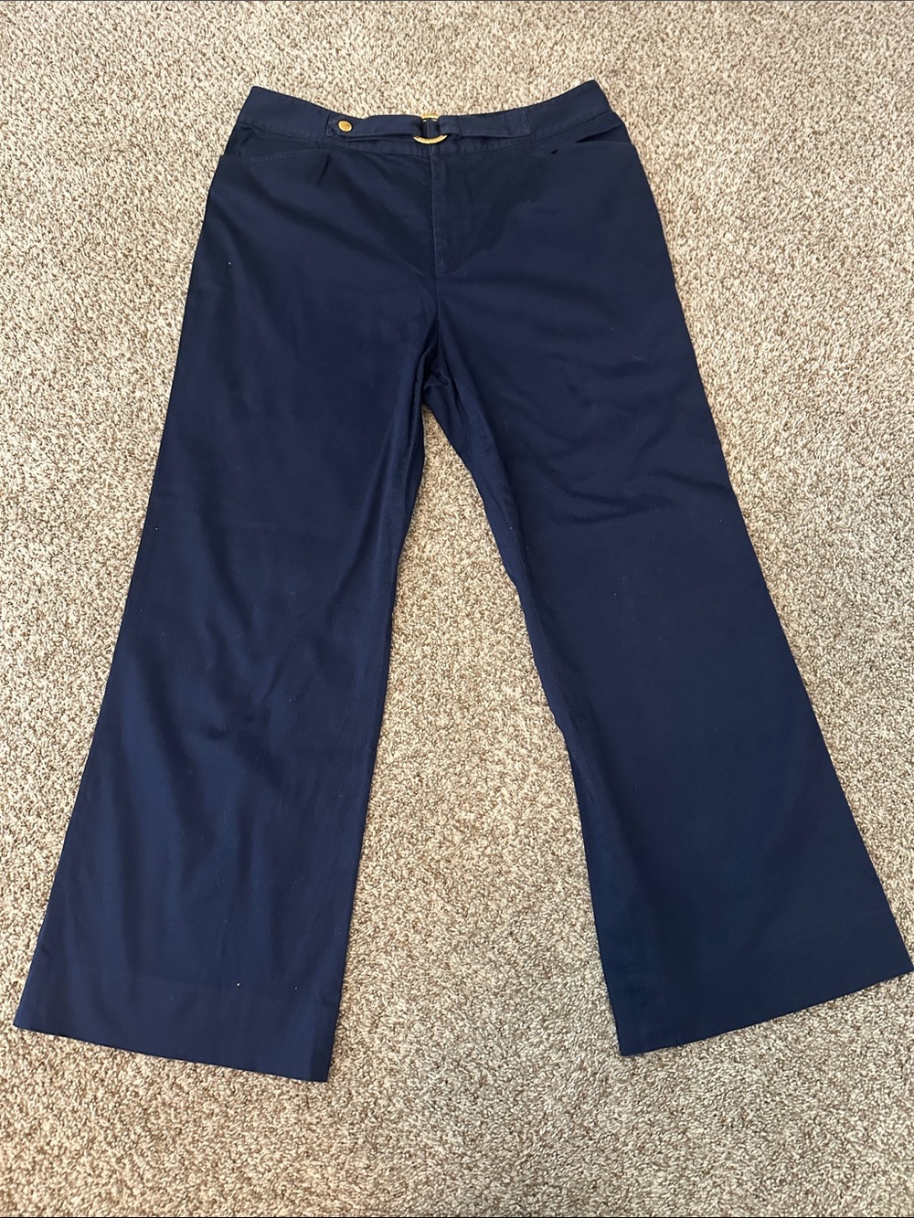 LAUREN RALPH LAUREN Navy Belted Pants Size 10